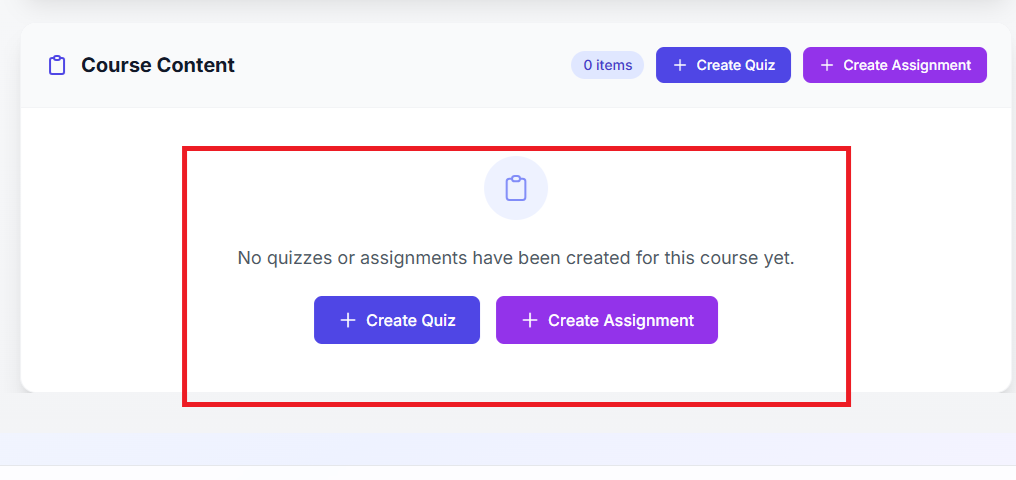 Create Assessment