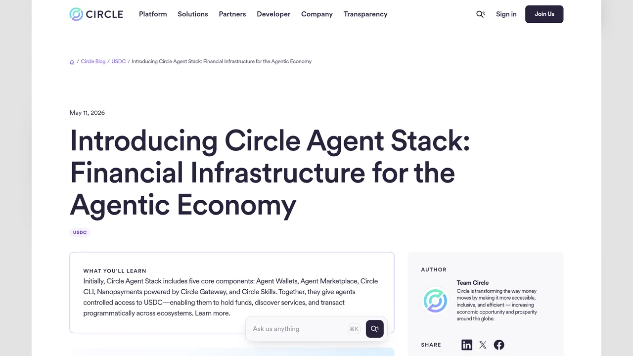 Circle Agent Stack