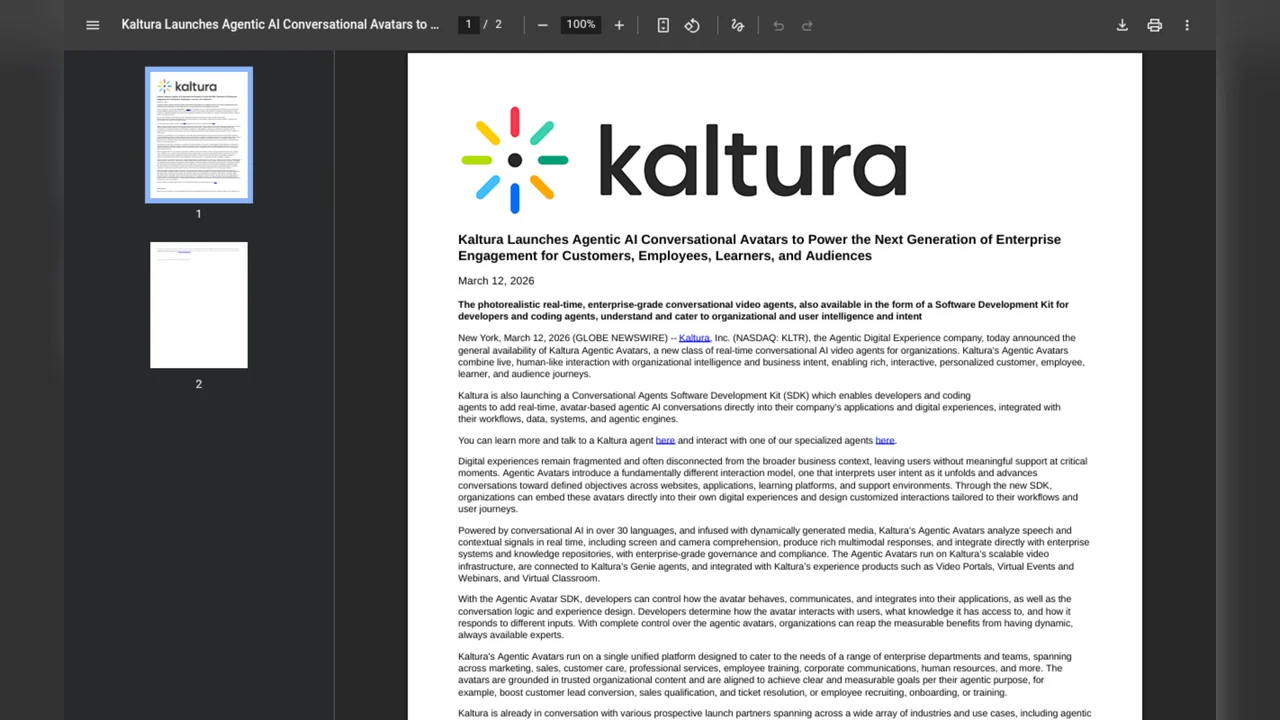 Kaltura Avatars